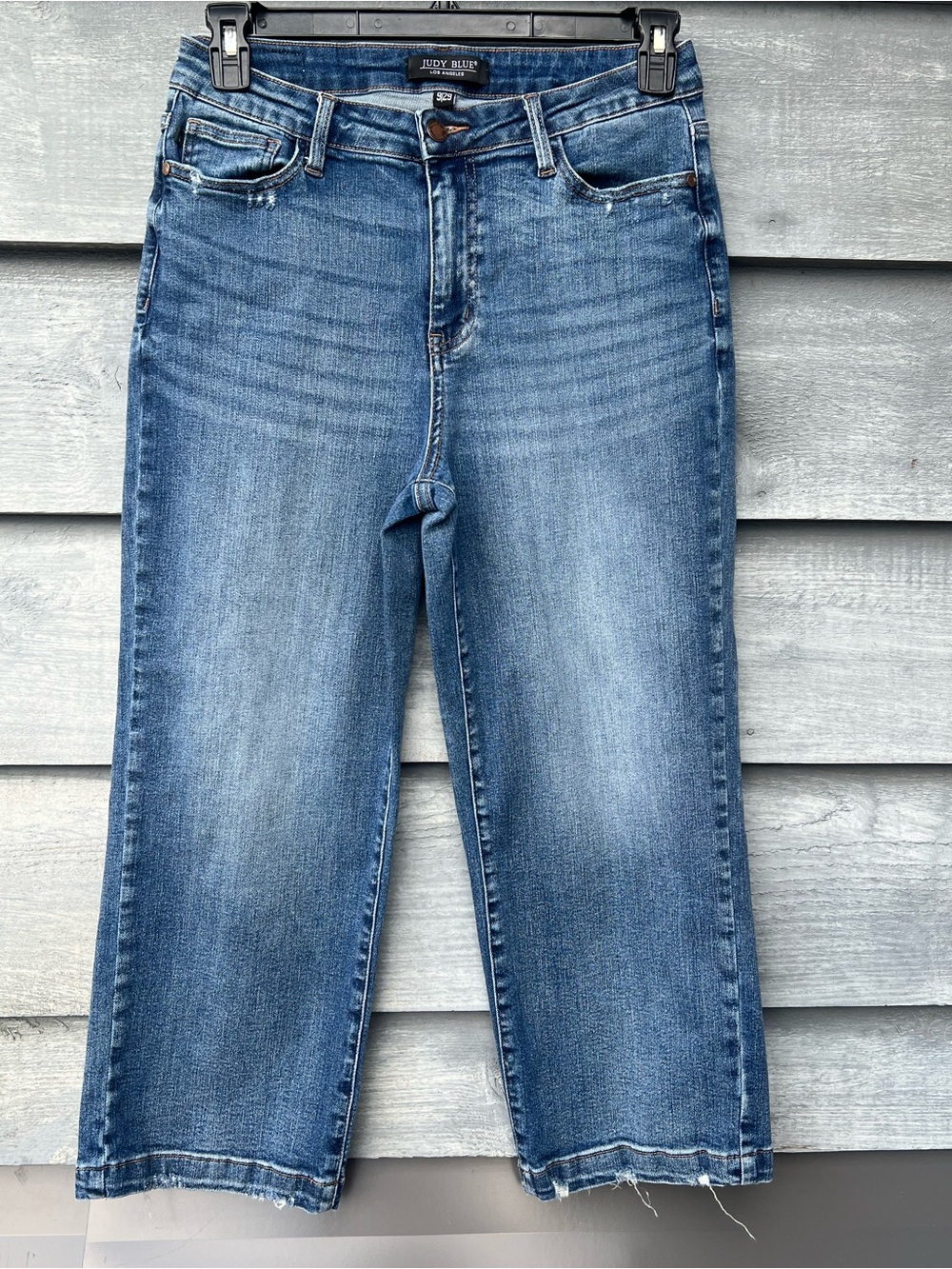 Judy Blue Jeans Womens 9/29 Denim 30x24 Wide Leg Cropped JB88592